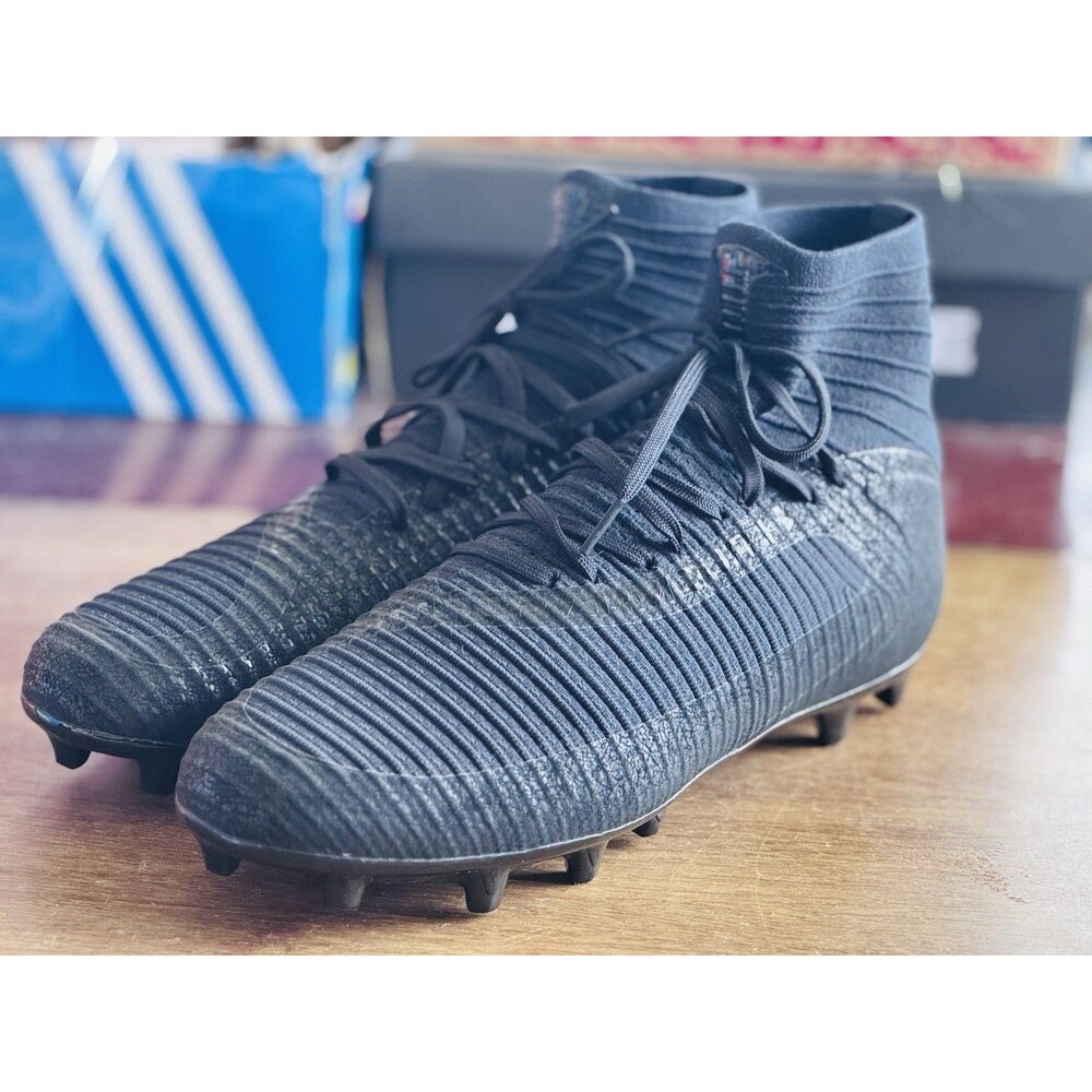 Men’s Size 14 Under Armour Highlight 2 MC Knit Triple Black Cleats 3027304-003